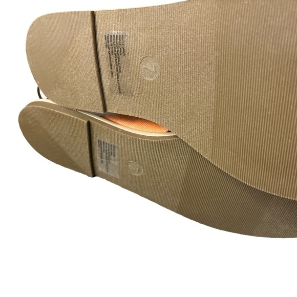 Shade and Shore Slip On Flat Sandal w/Memory Foam-Orange/Tan NWT Size 7 - Picture 10 of 12